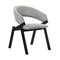 Armen Living Arcadia and Talulah 48" Round Gray and Black Wood 5 Piece Dining Set SETARDI5TAGRBL48 - alternate 2